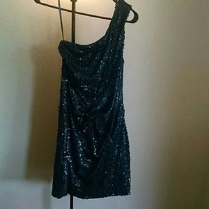 XL deep blue sequim dress.